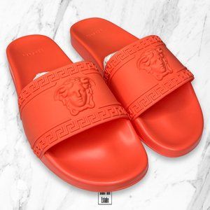 *NEW* Versace Medusa Pool Slides Orange 9.5 US / 42.5 EU
